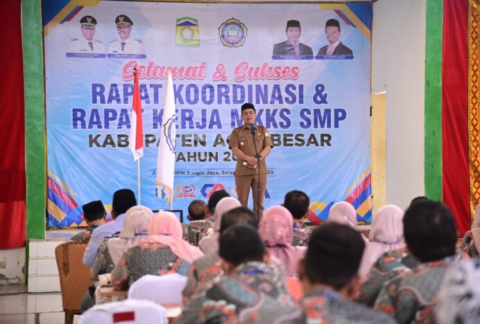 Buka Rakor dan Raker MKKS SMP, Bupati Aceh Besar Dorong Sinergi dan Kemajuan Pendidikan