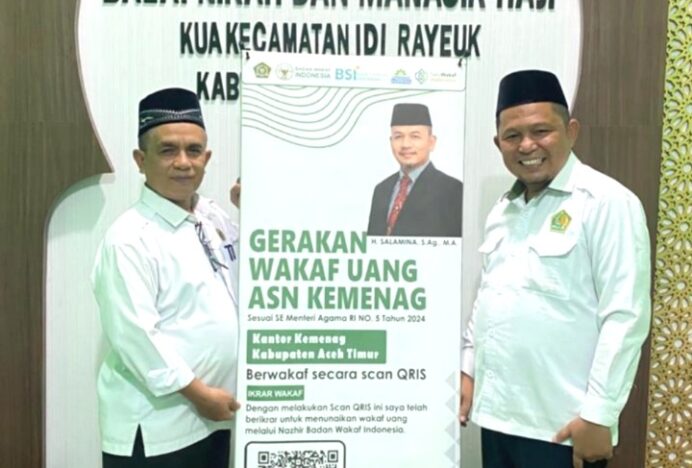 Kemenag Aceh Timur Sosialisasikan Wakaf Uang di Zona 1 di KUA Idi Rayeuk