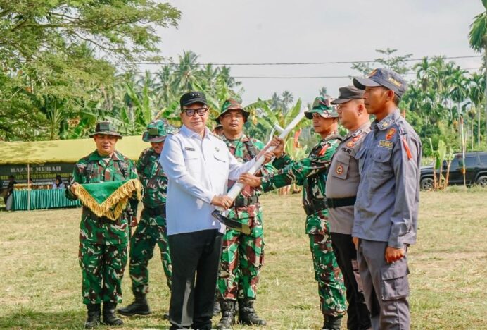 Bupati Salim Fakhry Pimpin Upacara TMMD Ke-125 di Wilayah Kodim 0108/Agara