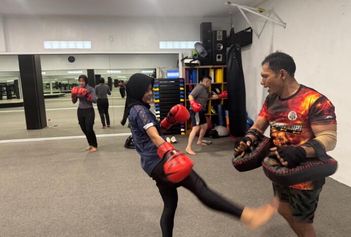 Hadapi Kejuaraan, Atlet Muaythai Aceh Tetap Rutin Berlatih