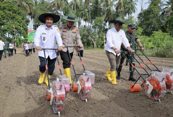 Wabup Aceh Besar Ikuti Penanaman Jagung Serentak Kuartal III Bersama Kapolresta Banda Aceh