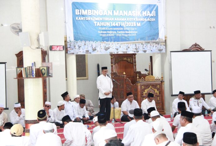 Kakankemenag dan Kadis Syariat Islam Buka Manasik SEHATI ke-2, Siapkan Jamaah Haji Mandiri dan Mabrur