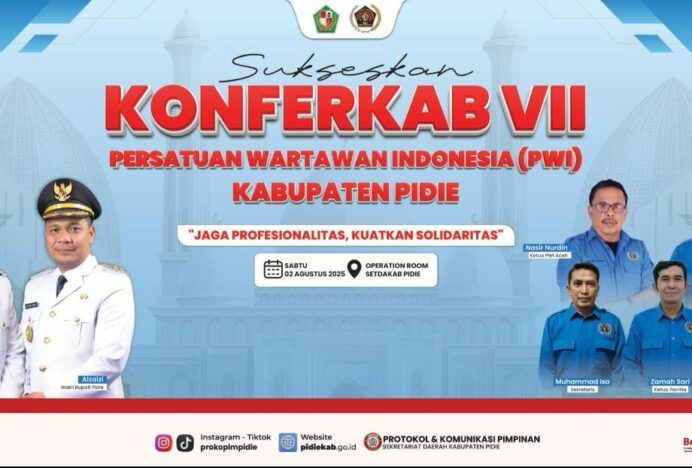 PWI Pidie Gelar Konferkab VII, Ini Kandidat Ketua Periode 2025-2028