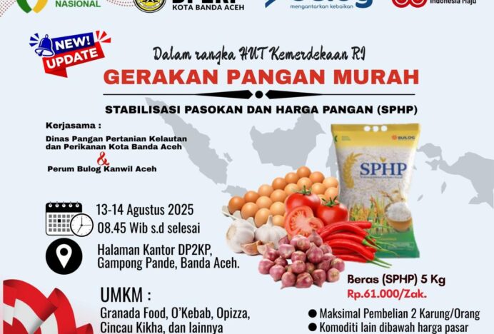 Meriahkan HUT ke-80 RI, DP2KP Sediakan Enam Ton Beras Murah