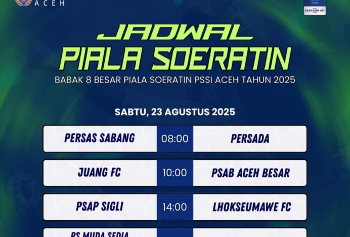 Hari Ini, Delapan Tim Piala Soeratin U-17 Zona Aceh Jalani Laga Hidup-Mati