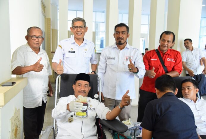 Terkumpul 84 Kantong Darah, Ansari Muhammad Apresiasi Donor Darah Pemkab Aceh Besar