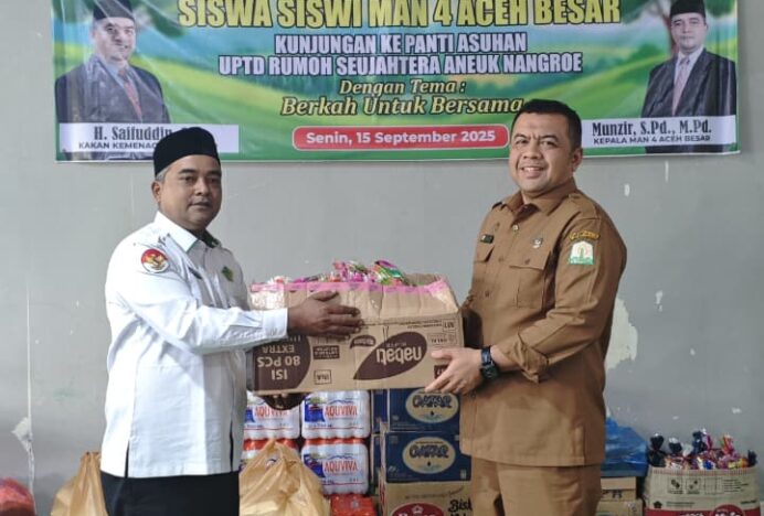 Siswa – Siswi MAN 4 Aceh Besar Gelar Bakti Sosial Ke Panti Asuhan UPTD Rumoh Seujahtera Aneuk Nangroe