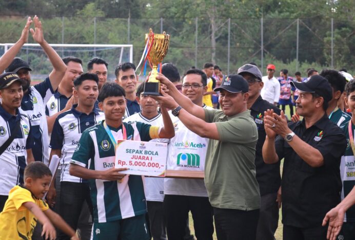 Bungkam Pulo Aceh 3-0, Blang Bintang Boyong Medali Emas Cabor Sepakbola PORKAB 2025