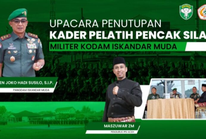 Diikuti 274 Peserta, Pelatihan Kader Pelatih Pencak Silat Militer Kodam IM Berakhir