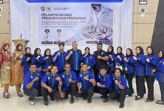 Dilantik Jadi Ketua KONI, Heri Julius Targetkan Banda Aceh Juara Umum PORA XV 2026