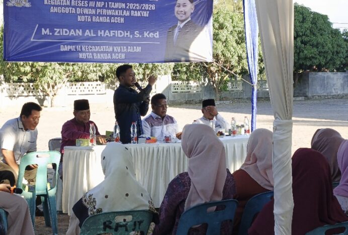 Ketua Komisi II DPRK Banda Aceh Zidan Al Hafidh Serap Aspirasi Warga Kuta Alam Lewat Reses