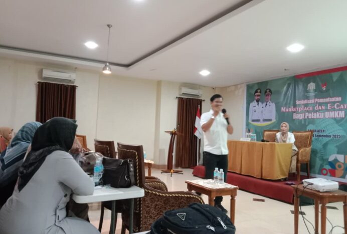 Pelaku UMKM Aceh Besar Ikut Sosialisasi Pamanfaatan INAPROC Versi 6