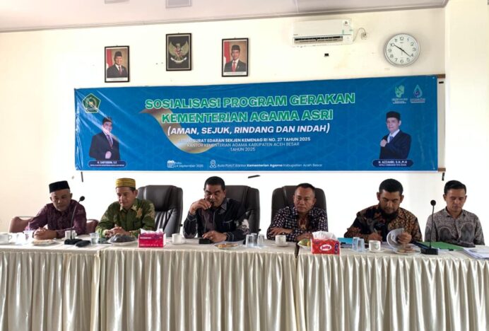Kemenag Aceh Besar Sosialisasikan Gerakan ASRI, Wujud Ekoteologi di Lingkungan Kerja