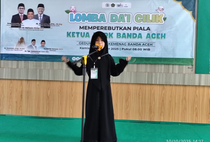 PD IPARI Banda Aceh Gelar Lomba Da’i Cilik Perebutkan Piala Ketua DPRK Kota Banda Aceh