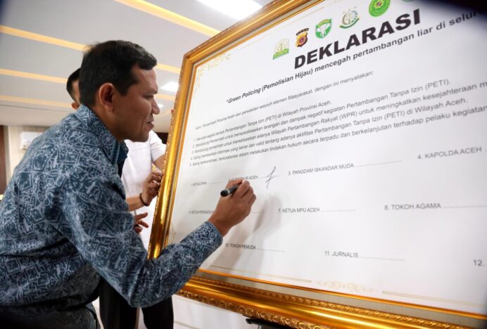Wagub Aceh: Green Policing Tonggak Penting Mencegah Tambang Liar