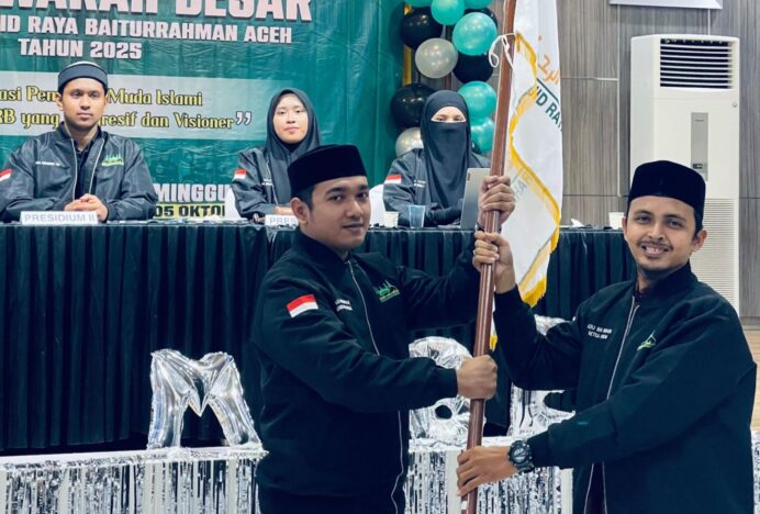Akhi Aris Munandar Terpilih Jadi Ketua Umum Remaja Masjid Raya Baiturrahman Banda Aceh