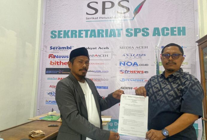 Tgk Husnan Diangkat Jadi Kepala Sekretariat SPS Aceh