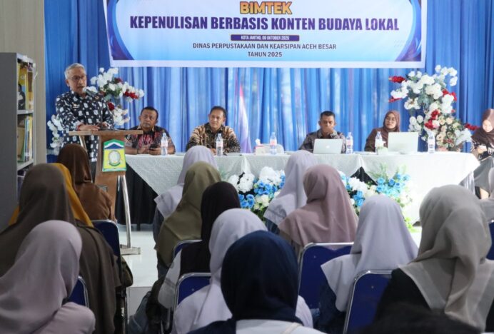Dispusip Aceh Besar Gelar Bimtek Penulisan Berbasis Konten Budaya Lokal