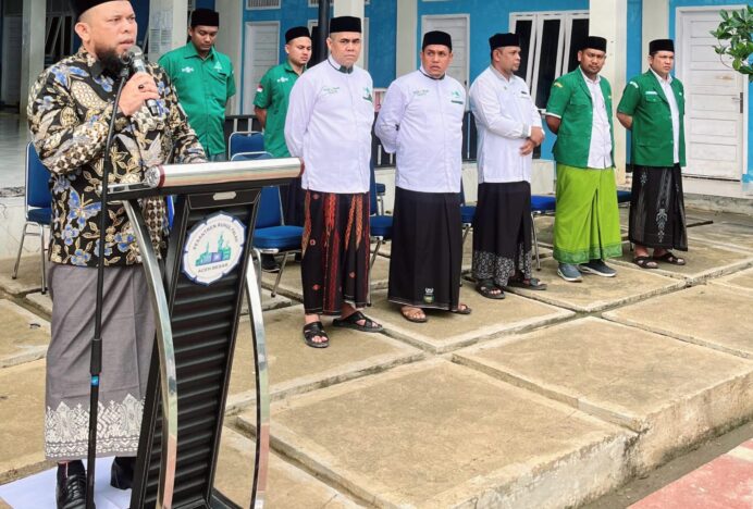 PCNU dan PC GP Ansor Aceh Besar Gelar Apel Bersama Hari Santri Nasional Tahun 2025 dengan Khidmat