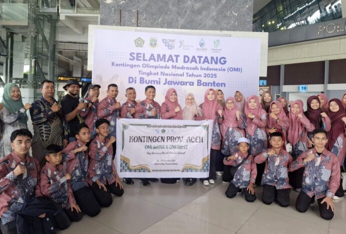 Kontingen Aceh Disambut Kanwil Banten, Wamenag Buka OMI