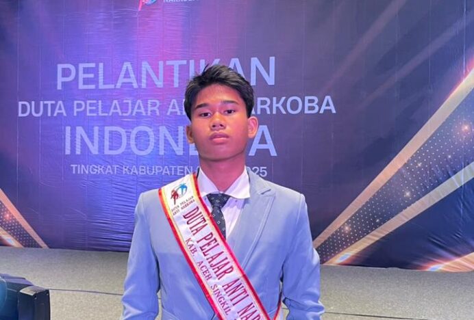 Miftahur Rizki Siswa MAN Aceh Singkil Ikuti Grand Final dan Pelantikan Duta Pelajar Anti Narkoba Tahun 2025 di Jakarta