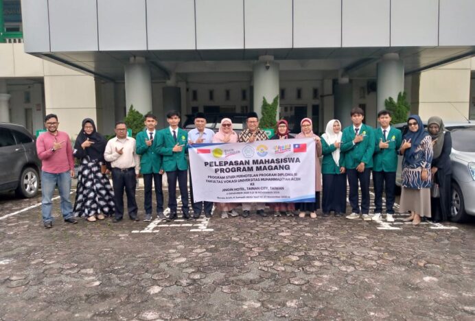 Lima Mahasiswa Program Studi Perhotelan Unmuha Ikuti Magang Internasional di Jingin Hotel Tainan Taiwan