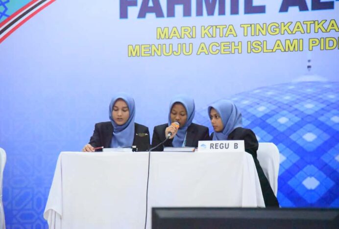 Putri Aceh Besar Juara Fahmil Qur’an MTQ ke-37 Aceh di Pijay