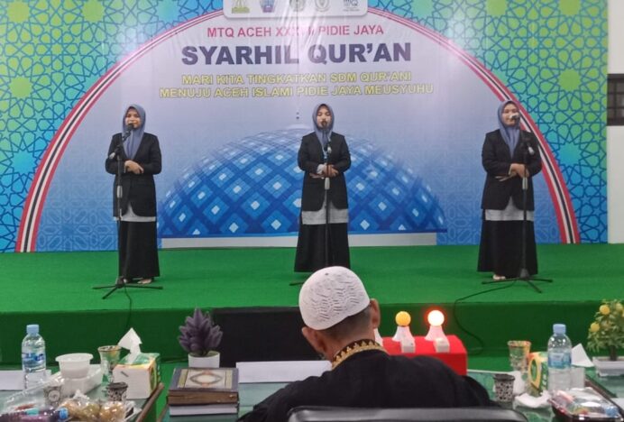 Syarhil Qur’an Putri Aceh Besar Tampil Memuaskan di MTQ ke-37 Aceh