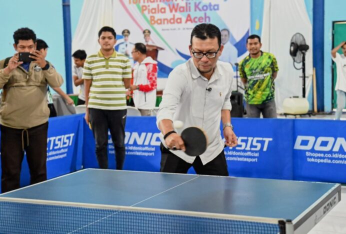 Salahuddin, Mukrimatun Juarai Turnamen Tenis Meja Piala Walikota Banda Aceh