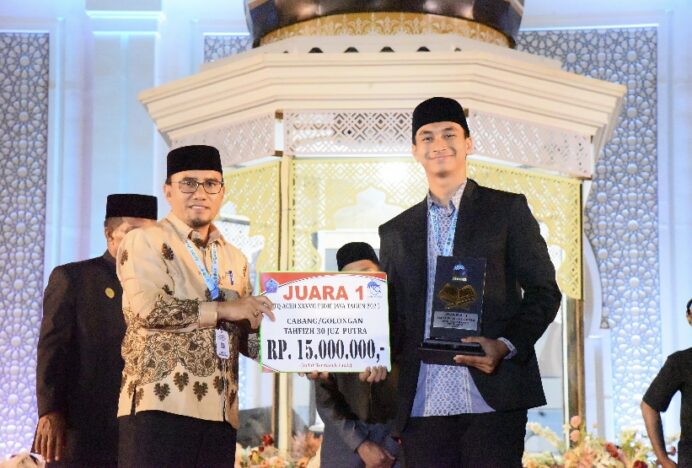 22 Santri, Guru dan Alumni Dayah MUQ Pagar Air Raih Juara MTQ ke-37 Aceh di Pijay