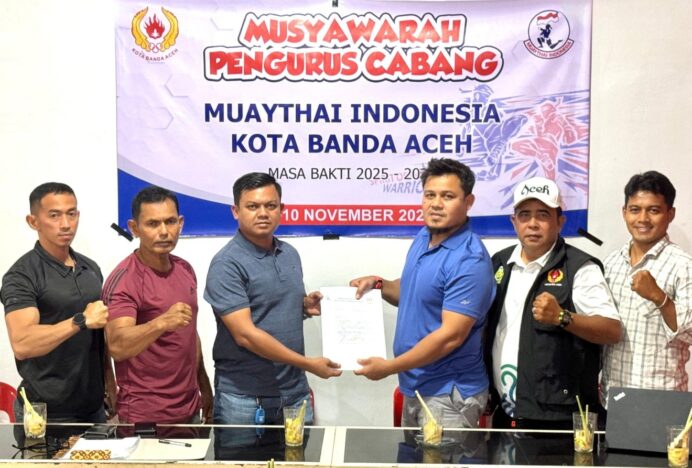 Terpilih Aklamasi, Julian Zairi Pimpin Muaythai Kota Banda Aceh