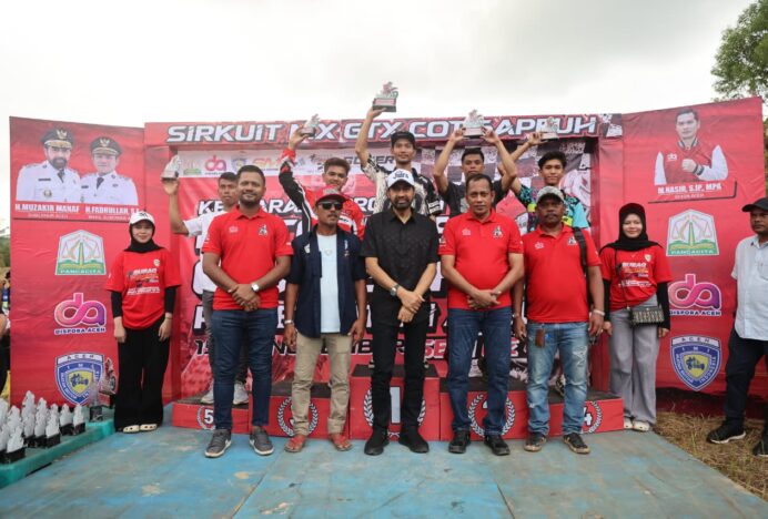 Gubernur Aceh Mualem Tutup Kejurprov Motocross Grasstrack Seri 4 di Lhokseumawe