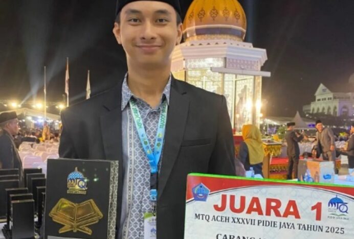 Nabigh Habiburrahim Al Hadziq, Pemuda Milenial Hafidz 30 Juz, Harumkan Nama Aceh Besar di MTQ Provinsi Aceh ke-37