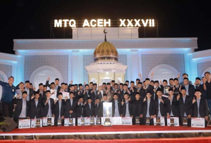 Nama-Nama Peraih Juara Kafilah Aceh Besar MTQ ke-37 Aceh di Pidie Jaya