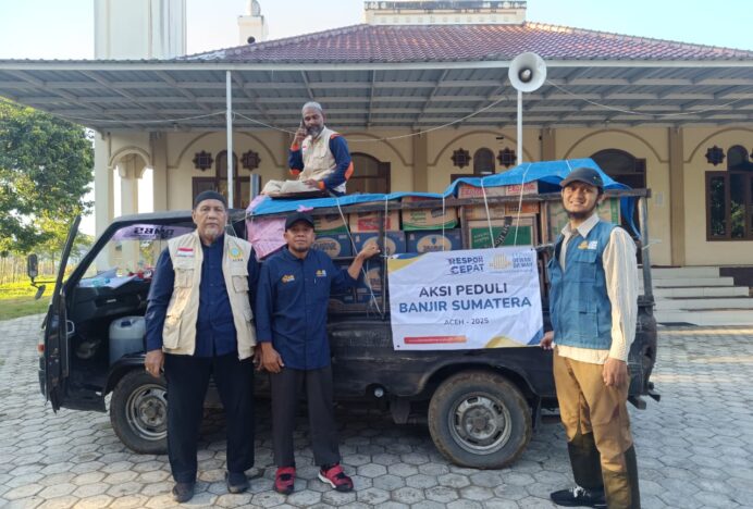 Laznas Dewan Dakwah Antar Bantuan untuk Korban Banjir Pidie Jaya