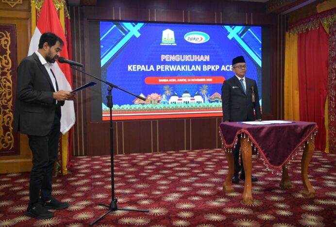 Gubernur Aceh Kukuhkan Kepala BPKP Aceh