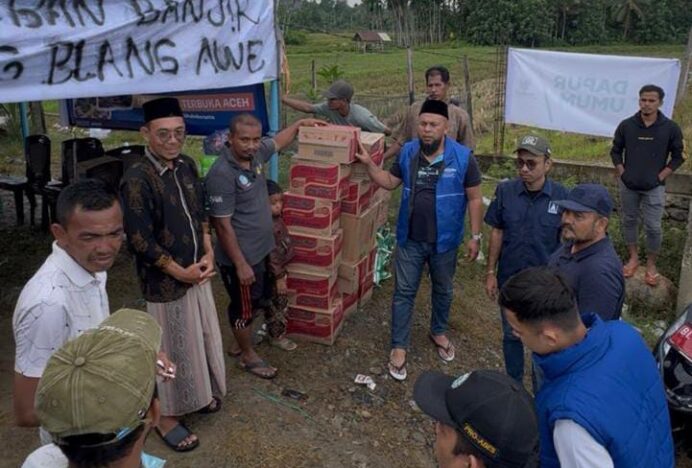 Tanggap Bencana, PAN Aceh Besar Salurkan Bantuan Langsung Ke Pijay