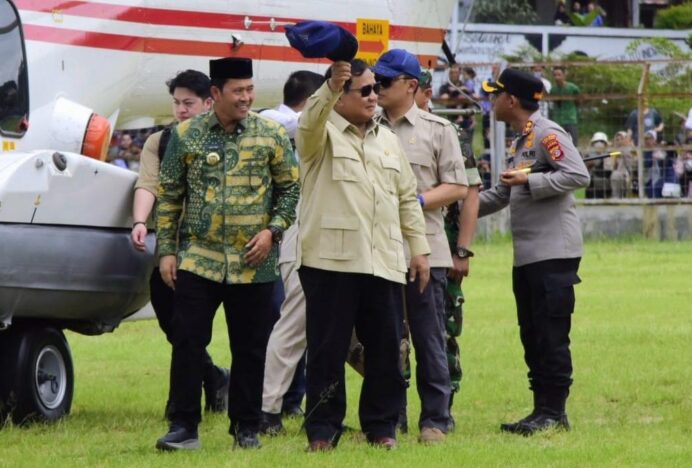 Presiden Prabowo Kembali ke Aceh Tinjau Pengungsi di Aceh Tengah