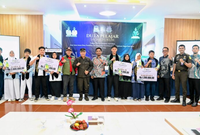 SMP IT Nurul Fiqri Raih Juara I Duta Pelajar Sadar Hukum SMP se-Aceh Besar