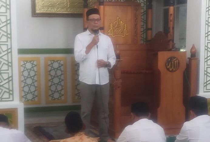 Musriadi Wujudkan Aspirasi Warga, Mihrab dan Ornamen Masjid Al-Muhyi Pango Deah Rampung Dikerjakan
