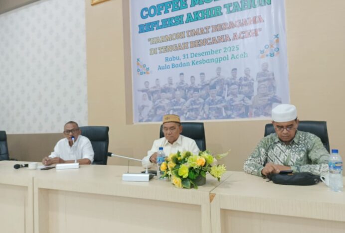 Dipandu Budayawan Aceh, FKUB Gelar Coffee Morning Tokoh Agama dengan Jurnalis