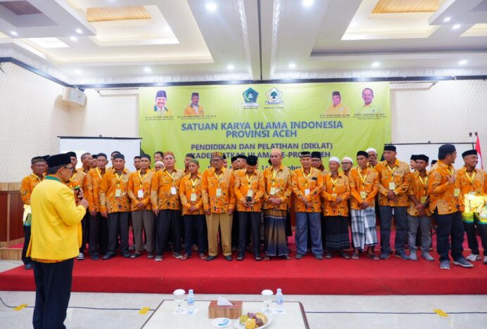 Satkar Ulama Aceh Gelar Diklat Kader dan Kukuhkan Pengurus Kabupaten/Kota