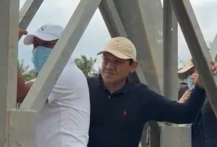 Wagub Aceh Tinjau Progres Jembatan Darurat Awe Geutah Bireuen