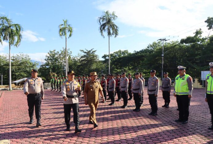 Polres Aceh Besar Apel Gelar Pasukan Operasi Kepolisian Terpusat Lilin Seulawah Tahun 2025