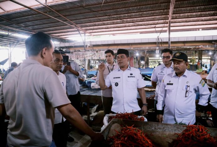 Bupati Aceh Besar Pastikan Distribusi Logistik Lancar dan Harga di Pasar Lambaro Mulai Stabil