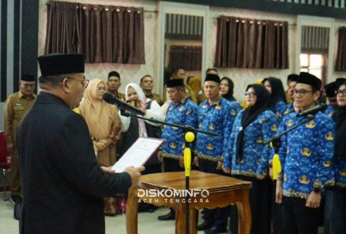 Bupati Aceh Tenggara Lantik 58 Pejabat, Tekankan Kinerja dan Integritas