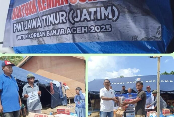 PWI Aceh Salurkan Bantuan Kemanusiaan dari PWI Jatim dan Malang Raya
