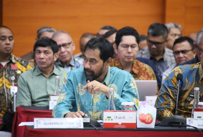 Gubernur Aceh Ikuti Rakor Satgas Percepatan Rehab–Rekon Pascabencana Sumatra di Jakarta