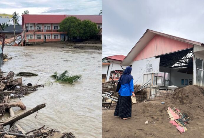 Ketika Banjir Membelah SD Islam Terpadu (SDIT) An Nur, Air Mengalir di Atas Harapan Anak Meunasah Lhok, Mereudu, Pidie Jaya
