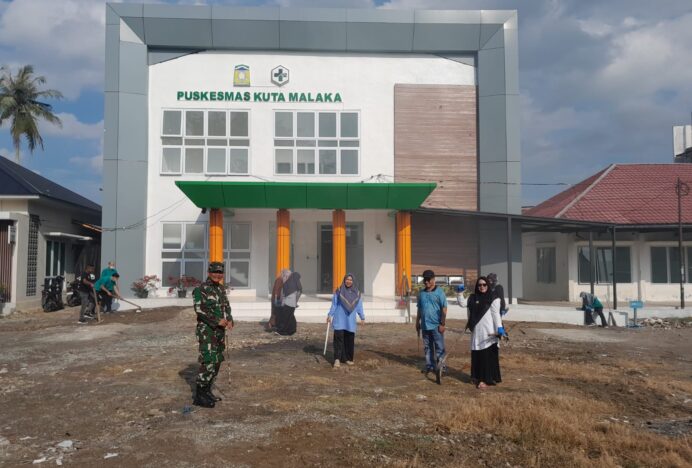 Puskesmas Kuta Malaka Gelar Gotong Royong Meuseraya Sambut Ramadhan